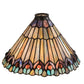 Meyda Lighting Tiffany Jeweled Peacock 27095 12" Multi-Colored Shade