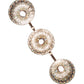 Meyda Lighting Tiffany Jeweled Peacock 45" 3-Light Mahogany Bronze Island Pendant Light With Multi-Colored Shade Glass