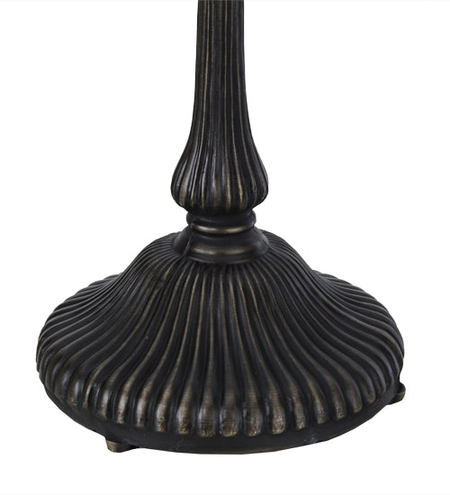 Meyda Lighting Tiffany Koi 25" 2-Light Antique Brass Table Lamp With Multi-Colored Shade Glass