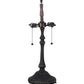 Meyda Lighting Tiffany Koi 25" 2-Light Antique Brass Table Lamp With Multi-Colored Shade Glass