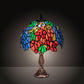 Meyda Lighting Tiffany Laburnum 15" Accent Table Lamp With Multi-Colored Shade Glass