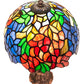 Meyda Lighting Tiffany Laburnum 15" Accent Table Lamp With Multi-Colored Shade Glass