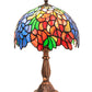 Meyda Lighting Tiffany Laburnum 15" Accent Table Lamp With Multi-Colored Shade Glass