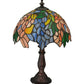 Meyda Lighting Tiffany Laburnum 15" Mahogany Bronze Accent Table Lamp With Multi-Colored Shade Glass