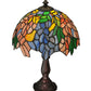 Meyda Lighting Tiffany Laburnum 15" Mahogany Bronze Accent Table Lamp With Multi-Colored Shade Glass