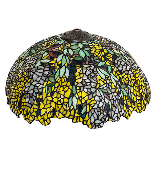 Meyda Lighting Tiffany Laburnum 16" Multi-Colored Shade Glass