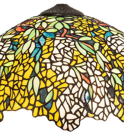 Meyda Lighting Tiffany Laburnum 16" Multi-Colored Shade Glass