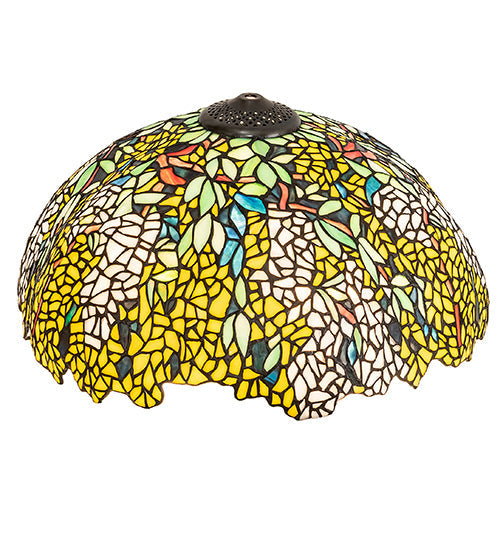 Meyda Lighting Tiffany Laburnum 16" Multi-Colored Shade Glass