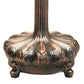Meyda Lighting Tiffany Laburnum 23" 2-Light Mahogany Bronze Table Lamp With Multi-Colored Stained Shade Glass