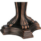 Meyda Lighting Tiffany Laburnum 36" 2-Light Mahogany Bronze Trellis Table Lamp With Multi-Colored Shade Glass