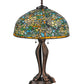 Meyda Lighting Tiffany Laburnum 36" 2-Light Mahogany Bronze Trellis Table Lamp With Multi-Colored Shade Glass