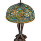Meyda Lighting Tiffany Laburnum 36" 2-Light Mahogany Bronze Trellis Table Lamp With Multi-Colored Shade Glass