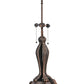 Meyda Lighting Tiffany Laburnum 36" 2-Light Mahogany Bronze Trellis Table Lamp With Multi-Colored Shade Glass