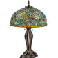Meyda Lighting Tiffany Laburnum 36" 2-Light Mahogany Bronze Trellis Table Lamp With Multi-Colored Shade Glass