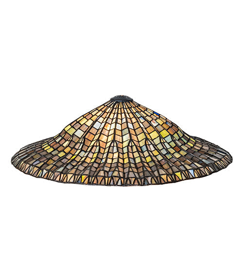 Meyda Lighting Tiffany Lotus Leaf 24" Multi-Colored Shade Glass