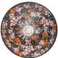 Meyda Lighting Tiffany Magnolia 22" 9-Light Mahogany Bronze Pendant Light With Multi-Colored Shade Glass
