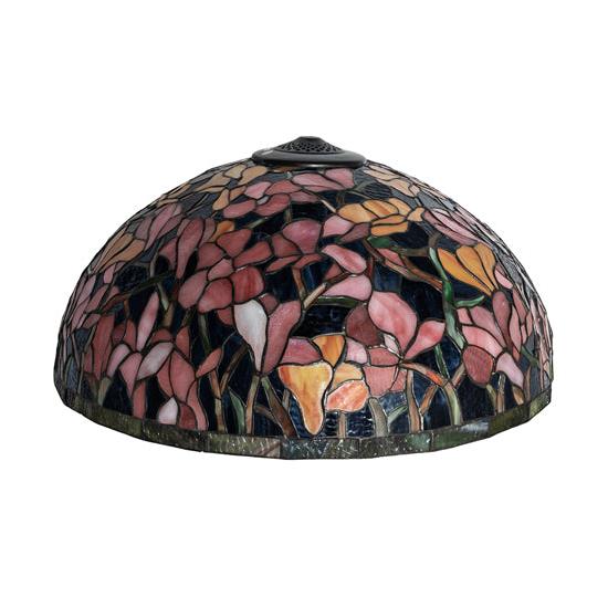 Meyda Lighting Tiffany Magnolia 22" Purple & Pink Shade Glass