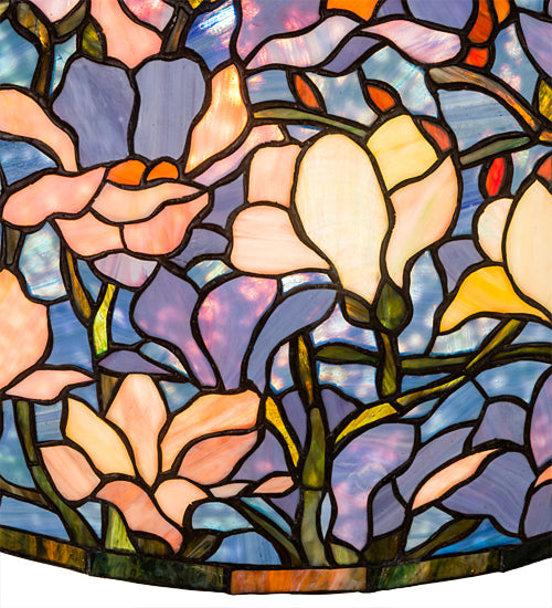 Meyda Lighting Tiffany Magnolia 26" Multi-Colored Shade Glass