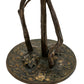 Meyda Lighting Tiffany Magnolia 75" 3-Light Antique Floor Lamp With Multi-Colored Shade Glass