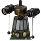 Meyda Lighting Tiffany Mosaic 26" 3-Light Antique Brass Table Lamp Base