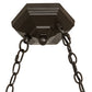 Meyda Lighting Tiffany Peacock 47" 3-Light Mahogany Bronze Island Pendant Light With Multi-Colored Shade Glass