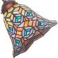 Meyda Lighting Tiffany Peacock Feather 18" Mahogany Bronze Desk Table Lamp With Multi-Colored Stained Shade Glass