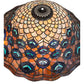 Meyda Lighting Tiffany Peacock Feather 20" Multi-Colored Shade Glass
