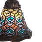 Meyda Lighting Tiffany Peacock Feather 23" 3-Light Mahogany Bronze Table Lamp With Multi-Colored Shade Glass