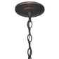 Meyda Lighting Tiffany Peacock Feather 24" 3-Light Mahogany Bronze Inverted Pendant Light With Multi-Colored Stained Shade Glass