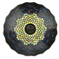 Meyda Lighting Tiffany Peacock Feather 24" 3-Light Mahogany Bronze Inverted Pendant Light With Multi-Colored Stained Shade Glass