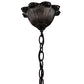 Meyda Lighting Tiffany Peacock Feather 30" 3-Light Mahogany Bronze Chandelier With Multi-Colored Shade Glass