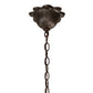 Meyda Lighting Tiffany Peacock Feather 32" 3-Light Mahogany Bronze Chandelier With Multi-Colored Shade Glass
