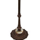 Meyda Lighting Tiffany Peacock Feather 61" Mahogany Bronze Bridge Arm Floor Lamp With Multi-Colored Stained Shade Glass