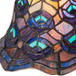 Meyda Lighting Tiffany Peacock Feather 8" Multi-Colored Stained Shade Glass