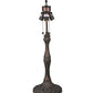 Meyda Lighting Tiffany Peony 26" 3-Light Mahogany Bronze Table Lamp With Multi-Colored Stained Shade Glass