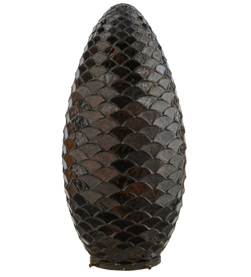 Meyda Lighting Tiffany Pinecone 10" Amber Shade Glass
