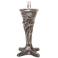 Meyda Lighting Tiffany Poinsettia 15" Mahogany Bronze Mini Table Lamp With Multi-Colored Shade Glass