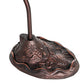 Meyda Lighting Tiffany Poinsettia 18" Mahogany Bronze Desk Table Lamp With Multi-Colored Shade Glass