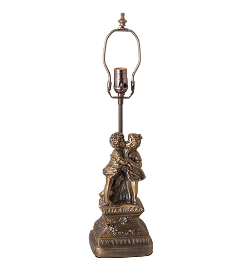 Meyda Lighting Tiffany Poinsettia 23" Mahogany Bronze Accent Table Lamp With Multi-Colored Shade Glass