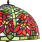 Meyda Lighting Tiffany Poinsettia 25" Mahogany Bronze Table Lamp With Multi-Colored Shade Glass and Lighted Base