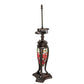 Meyda Lighting Tiffany Poinsettia 25" Mahogany Bronze Table Lamp With Multi-Colored Shade Glass and Lighted Base