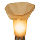 Meyda Lighting Tiffany Pond Lily 13" Antique Brass Twin Cherub Accent Table Lamp With Brown Shade Glass