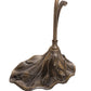Meyda Lighting Tiffany Pond Lily 15" Antique Brass Accent Table Lamp With Green Shade Glass