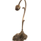 Meyda Lighting Tiffany Pond Lily 15" Antique Brass Accent Table Lamp With Pink & Blue Shade Glass