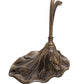 Meyda Lighting Tiffany Pond Lily 15" Antique Brass Accent Table Lamp With Red & White Shade Glass