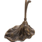 Meyda Lighting Tiffany Pond Lily 15" Antique Brass Accent Table Lamp With White & Blue Shade Glass