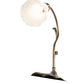 Meyda Lighting Tiffany Pond Lily 15" Antique Brass Table Lamp With White Shade Glass