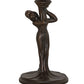 Meyda Lighting Tiffany Pond Lily 15" Mahogany Bronze Nouveau Lady Accent Table Lamp With Amber Favrile Shade Glass