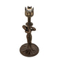 Meyda Lighting Tiffany Pond Lily 15" Mahogany Bronze Nouveau Lady Accent Table Lamp With Amber & Green Shade Glass