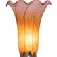 Meyda Lighting Tiffany Pond Lily 15" Mahogany Bronze Nouveau Lady Accent Table Lamp With Amber & Purple Shade Glass